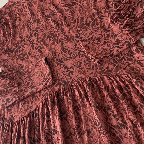 Peruvian Connection Willowmead Floral Pima Cotton Blend Midi Dress Size Medium - Picture 4 of 11